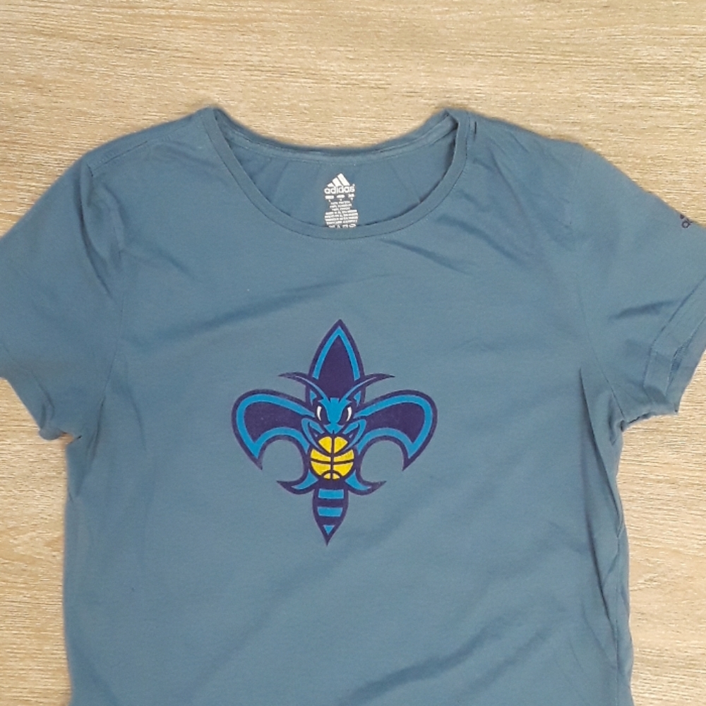 New Orleans Hornets - Adidas - L - Blue - T-shirt
